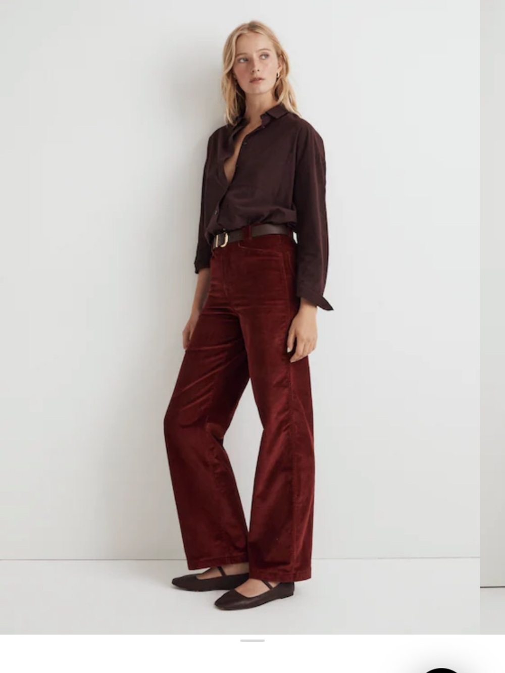 Madewell Corduroy Pants in Garnet Stone size 31 excellent